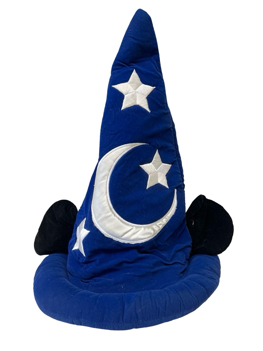 Disney Parks Mickey Mouse Blue Fantasia Sorcerer's Wizard 15” Hat w Ears Stars